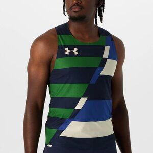Under Armour Men's Elite Pro Run '25 Singlet Blue Green, Size Large (New)